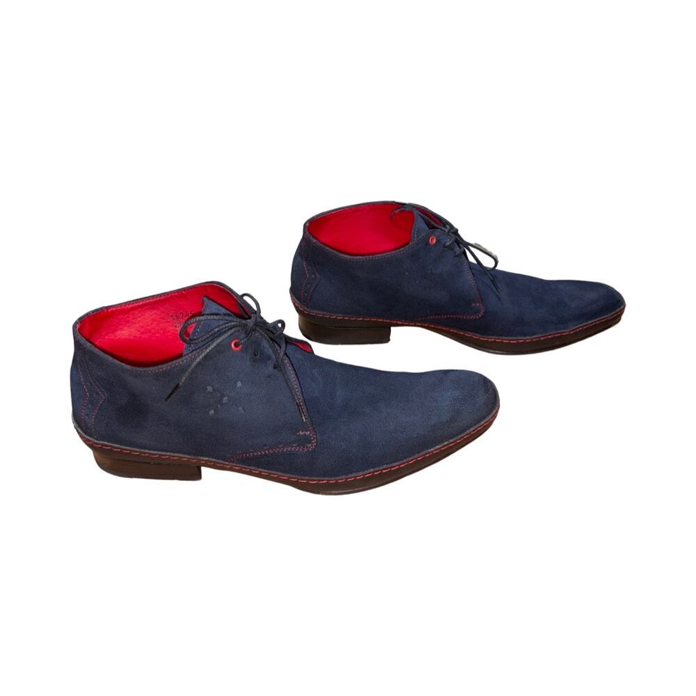 Jeffery West Dexter 'Masuka' Plain Front Blue Suede Chukka Boots Size: 11 - Picture 3 of 8